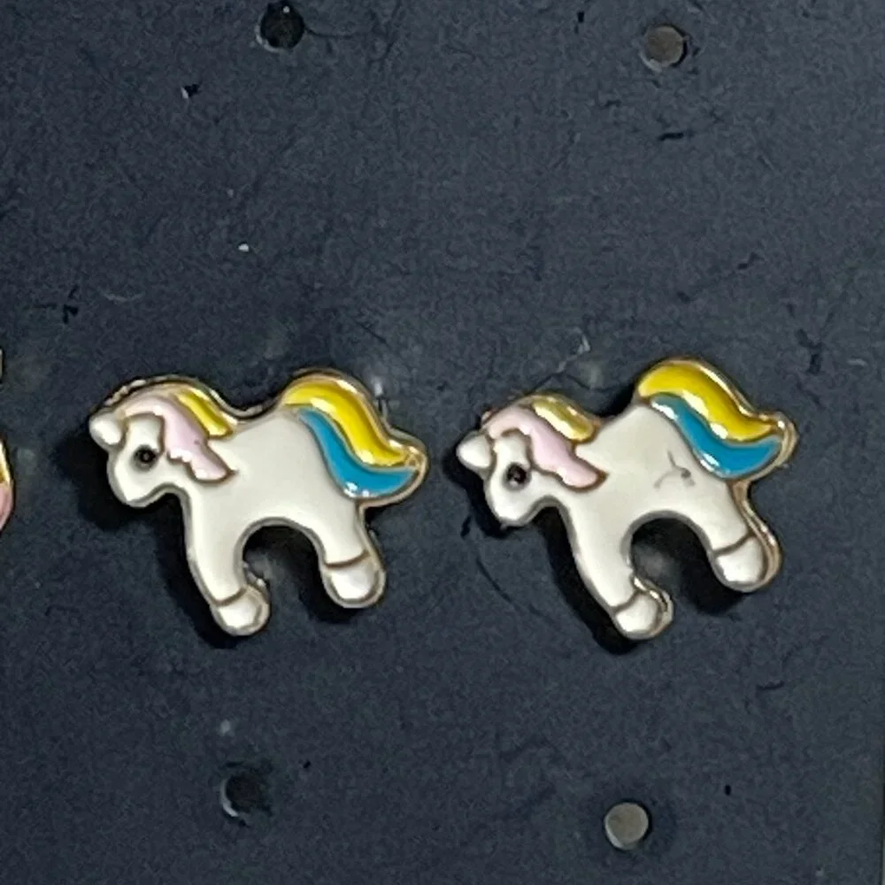 Set of 3 Studded Owl‎ Unicorn Earrings NWOT